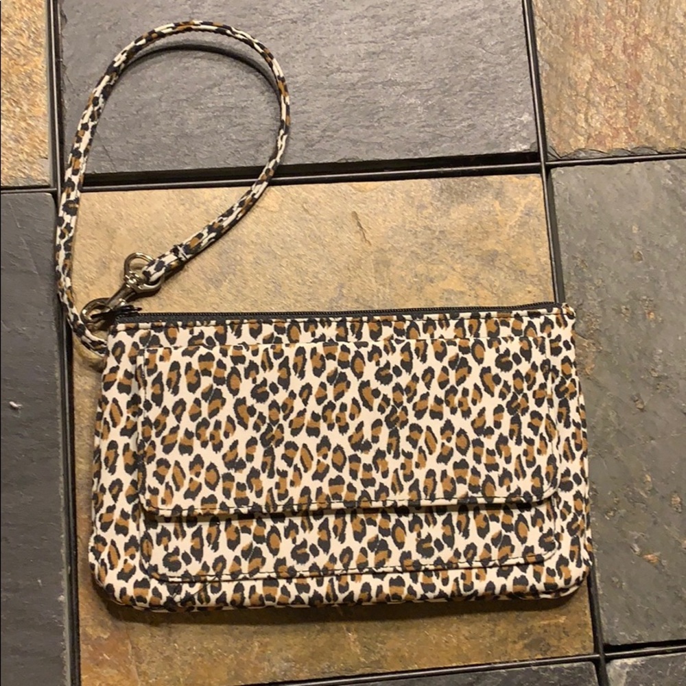 Animal print wristlet